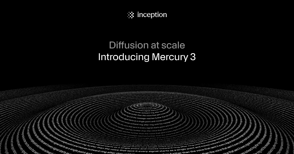 Inception Rilis Mercury 3; Model Difusi Tembus 1.068 Token per Detik