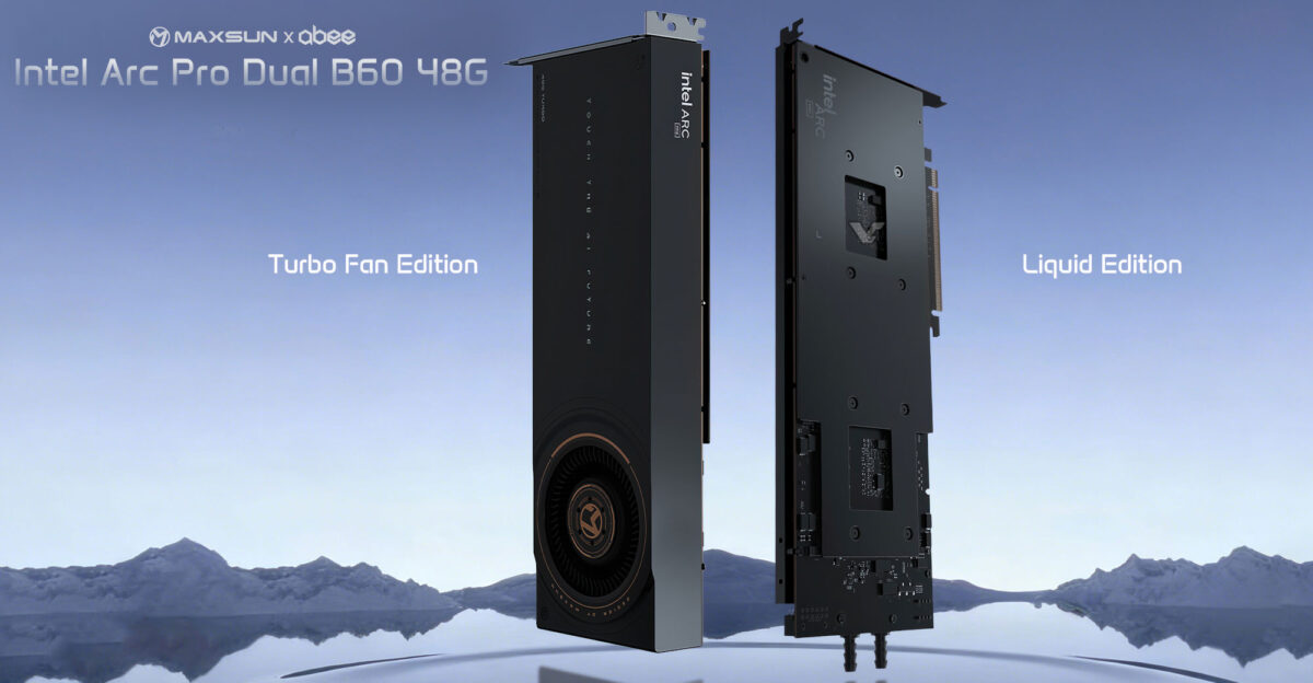 MaxSun Hidupkan Kembali Era Dual-GPU: Arc Pro B60 Liquid Edition Single-Slot 192GB VRAM