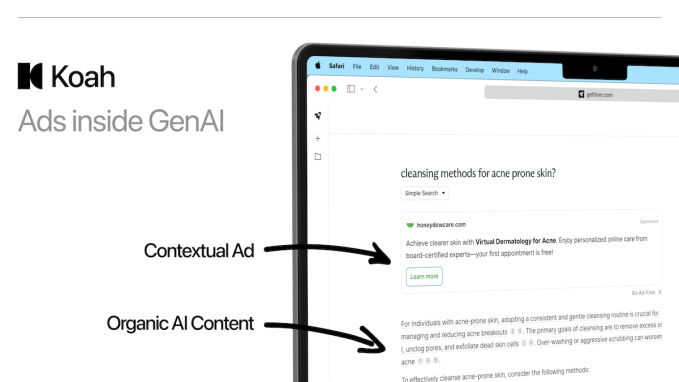 Koah Bawa Iklan ke Aplikasi AI